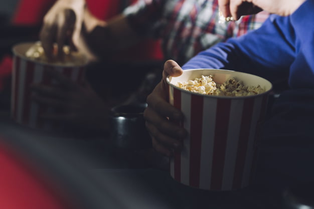 Corporate family day celebration-Movie Watching